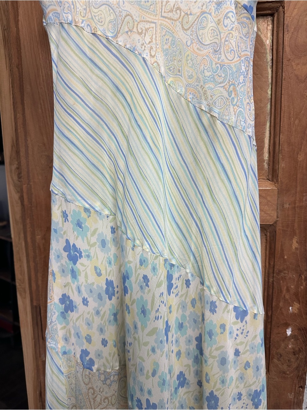 Boho sundress dressy casual adjustable straps asymmetrical high low hem beach - Picture 8 of 9